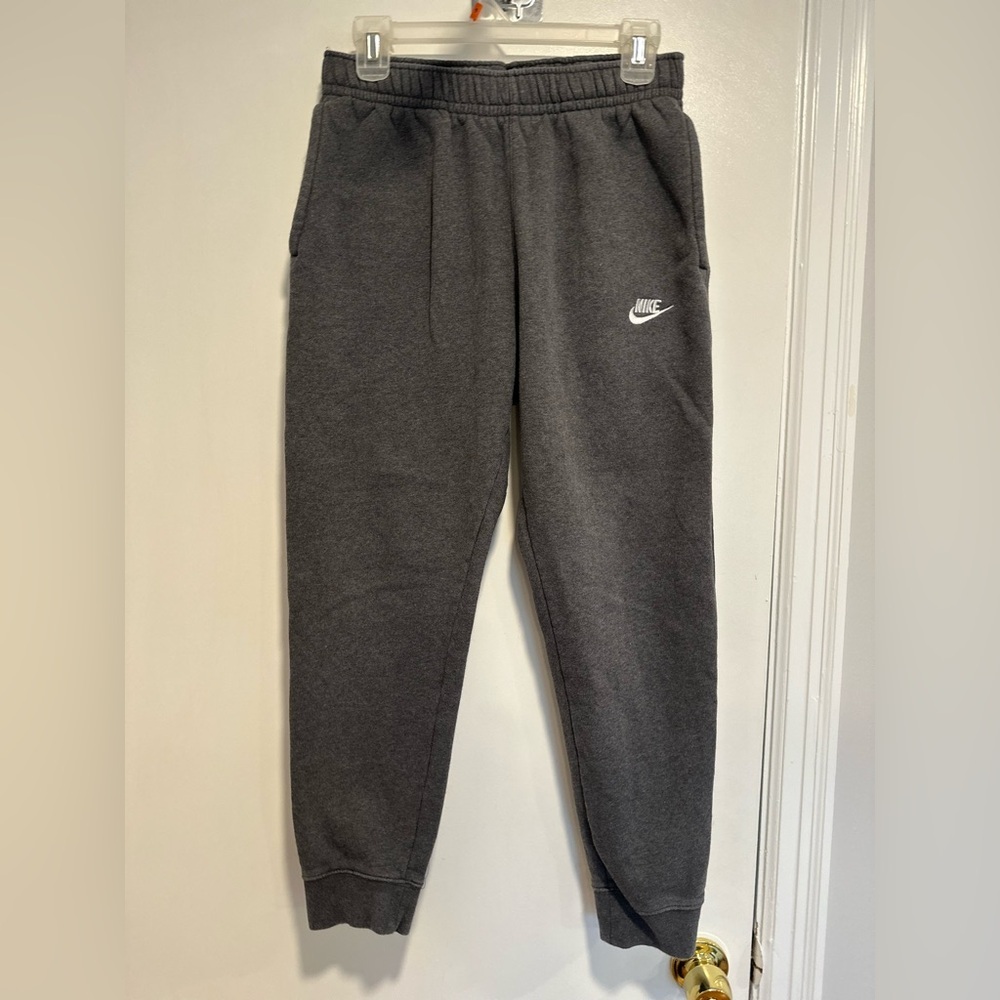 Nike Y2K Joggers Sz:M Gray Sportswear Club Streetwear Fleece Gym Comfort Relax